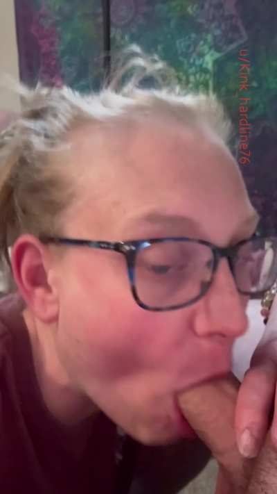 It’s my pleasure to make you throb in my mouth