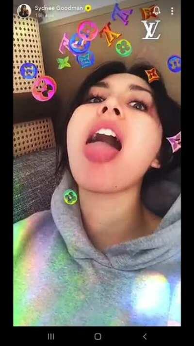 When she realized what it looked like and tried to play it off.