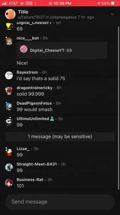 guys don’t say 99 it’s really offensive 😖