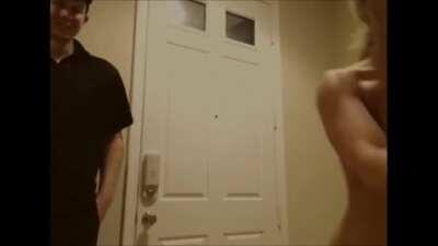 Friends gave her a dare and this slut didn’t hesitate