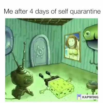 Me after 4 days of self quarantine