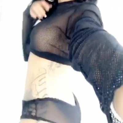 5 years ago when she didn't have to fake nip slips.