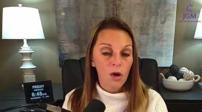 Deranged MAGA Karen says God himself speaks through her. So this is not her talking, this is God himself sharing the latest gossip from the White House: 