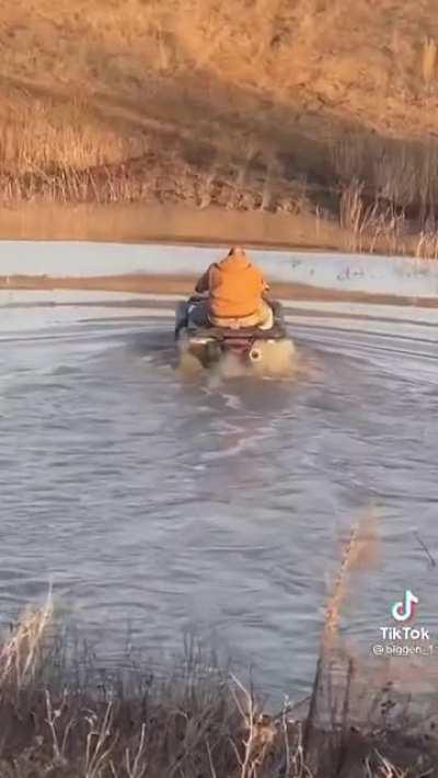 HMB while I drive my quad through a pond and keep going...
