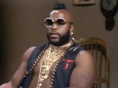 David Letterman asking Mr. T about his name in 1982