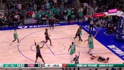 [Highlight] The Pistons score 4 points in 18 seconds to force double OT against the Spurs