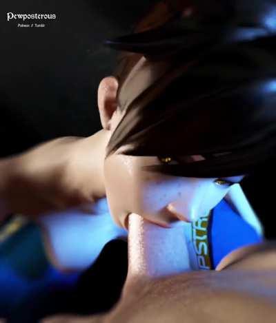 Tracer deepthroat (Pewposterous) [Overwatch]