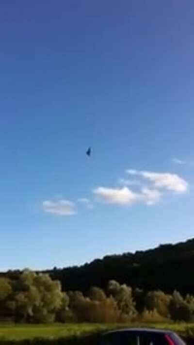 Avro Vulcan XH558 performs a low flyby over Bishopswood in honour of the late Peter Williams, who played an important part in the development of the aircraft.