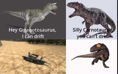 Carnotaurus drifting