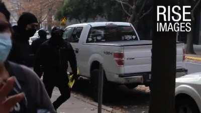 Reporter embeds with anarcho-Democrats/Antifa as they violently counter-protest a conservative 