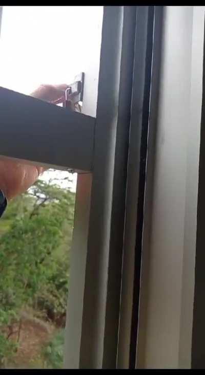 To make a lock for the window