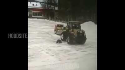Woman Crushed By Snow Plowing Tractor