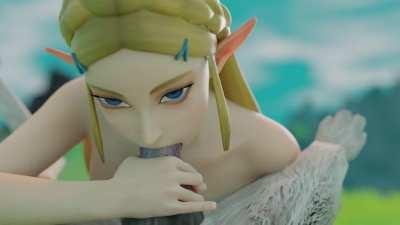 Princess Zelda first time deepthroat ( sinlesscelery)
