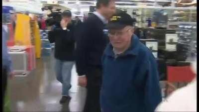 WGCW being the Australian prime Minister greeting a local gentleman with cameras rolling