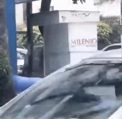 This inflatable tube man having seizures