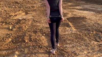 I took a stroll in shackles (video from watchesandcuffs.com)