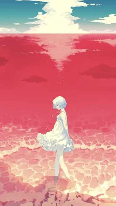 Evangelion - Ayanami Rei (Portrait Wallpaper)