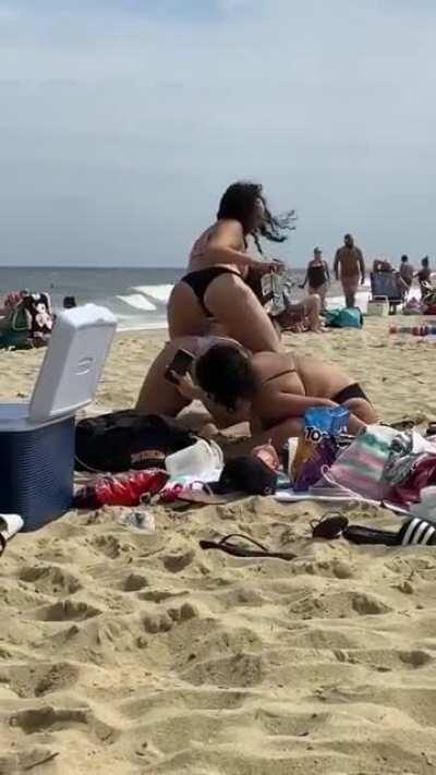 Vodka and twerkin on a public beach?