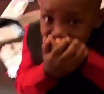 lil man did all that over a hot pickle😂