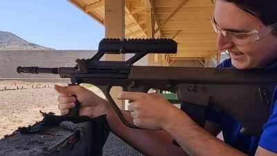 Yes, the shells do get ejected backwards.