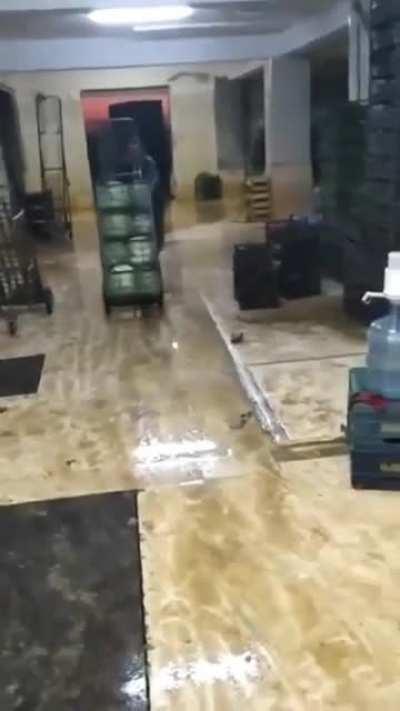 Idiots skidding in a warehouse