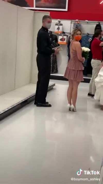 watched this woman hunt her man down that works at target
