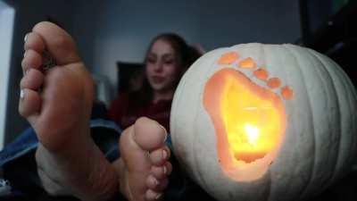 Let’s watch Halloween movies while you massage and worship my feet