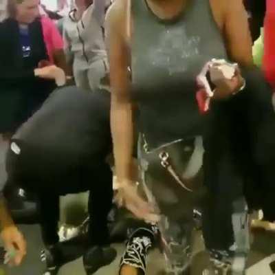 The pastor "dies" and is only resurrected if she receives enough offerings