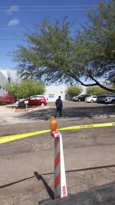 Me and my brother just trying to work, than this crazy person approaches