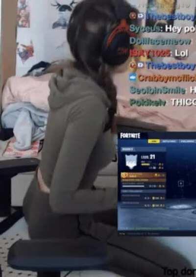 Bouncing on your lap.