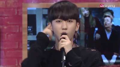 Aegyo king 👑 binnie here with hellevator cutie ver. 😭😭