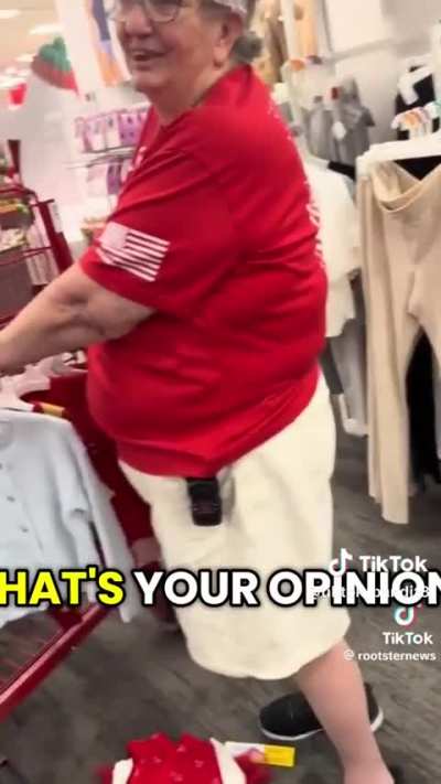 Customer confronts Target employee for wearing a Charlie Kirk shirt