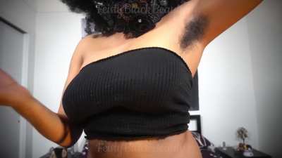 New Clip: Hairy Pit Pumper-Hairy Ebony Femdom Armpit JOE 4K