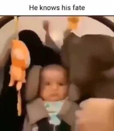 the angels sings as he is in horror