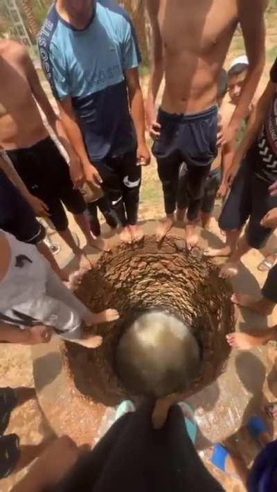 Kids swimming in their free time