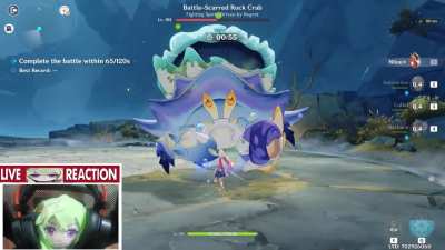 Nilou(C0)/DMC/Collei/Barbara vs Fearless Tsar Crab. No 5* Weapons.