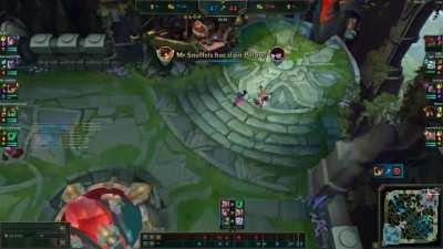 Fully built, 17/9, lategame hyperscaled Caitlyn attempts to play the game (Ranked D2 MMR)