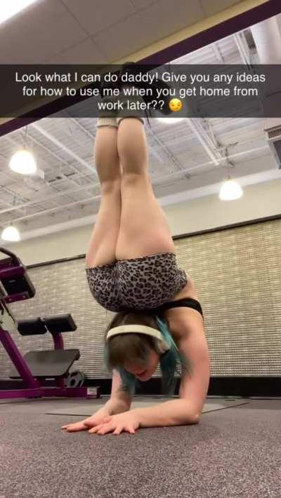 She just loves showing off what she can do for her daddy.