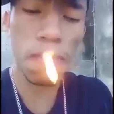 homie smoking fire-cracker