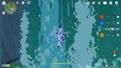 Me after getting Furina: I bet she can run up a waterfall. Furina: