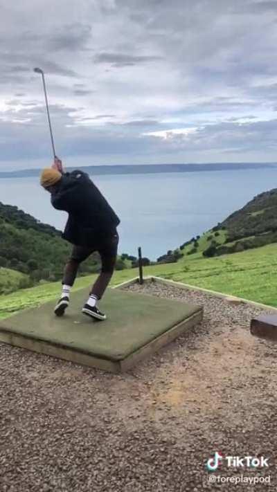 HMB as I hit this golf ball the wrong way