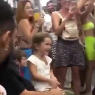 Cheering up a little kid