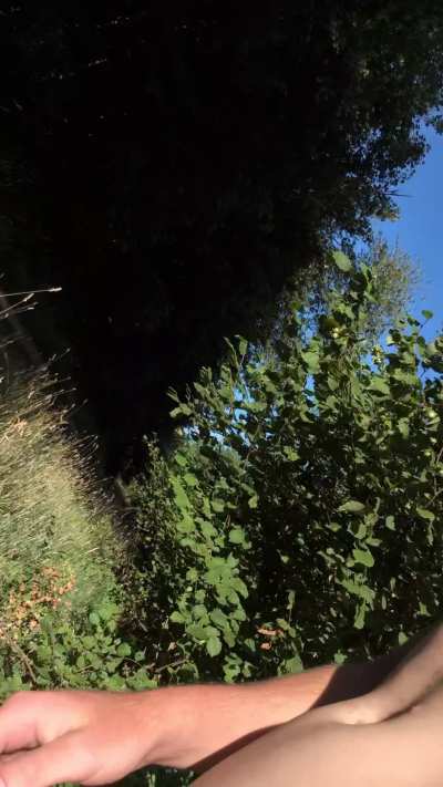 My first public nude walk in chastity