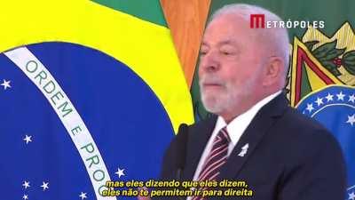 Lula cita extrema-esquerda e radicais do PT. “Tudo que eles falam, certamente você não vai fazer, mas eles não te permitem ir para direita”.