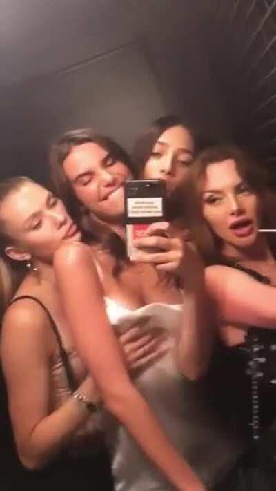 Josie playing with Charlotte’s boob