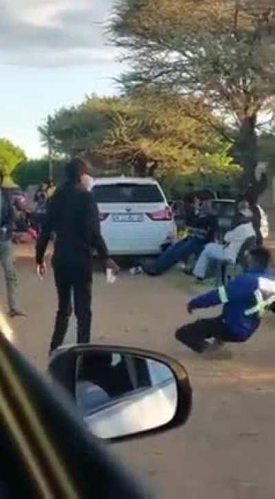 To cheap shot someone