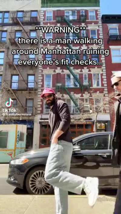 This guy owns the sidewalk.