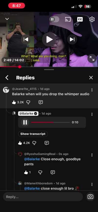 He gave in
