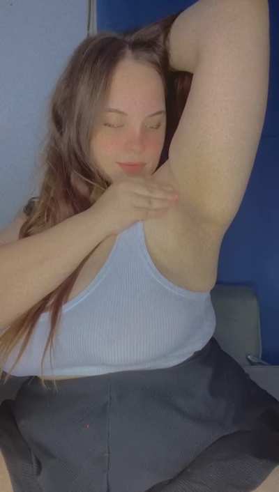 Licking my armpits while I moan… can you picture it?