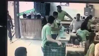 at robbing a store but everyone is dead inside